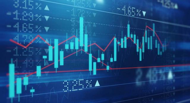 IP: Valor de negociación medio del cuarto trimestre de 2024 de los valores negociados en centros de negociación. Pantalla con gráfico virtual de la mejora del mercado de valores