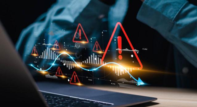 TEAC sobre las transferencias bancarias: se ha de aceptar un pago parcial de deuda tributaria si falta 1 céntimo de euro. Imagen de omputadora portátil con el gráfico de crecimiento económico mundial virtual